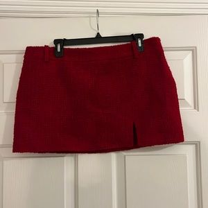 Women’s Zara Red Tweed Skirt Size XL